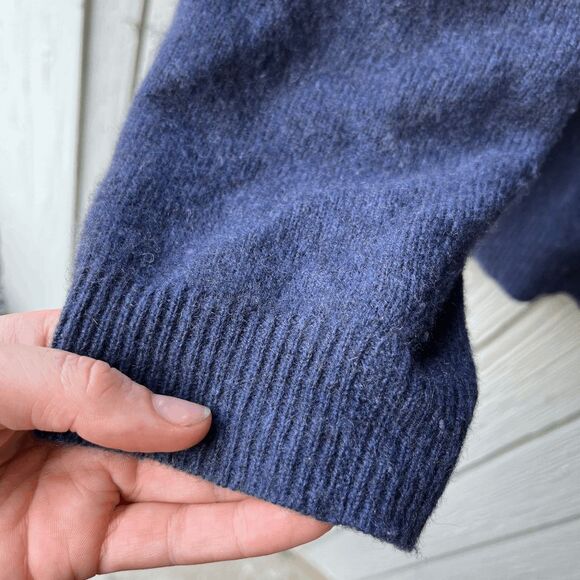 VTG Mens 100% Cashmere Polo Sweater L Hong Kong Blue Soft 2-Ply Knit - Picture 2 of 6